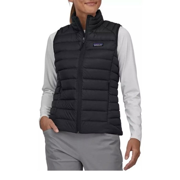 Patagonia Women's XXL Down Sweater Vest Puffer Puff Black NWT Insulated Goose - Picture 6 of 9